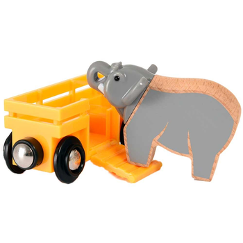 Zestaw gier z figurkami Brio Wagon ze zwierzętami - Słoń (7312350339697)