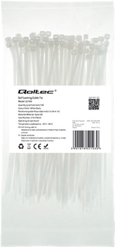 Opaski zaciskowe Qoltec Nylon UV 2.5 x 150 mm 100 szt Biały (5901878521930)