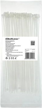 Opaski zaciskowe Qoltec Nylon UV 2.5 x 200 mm 100 szt Biały (5901878521954)