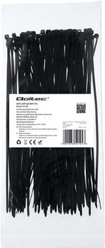 Кабельні стяжки Qoltec Nylon UV 2.5 x 200 мм 100 шт Black (5901878521947)