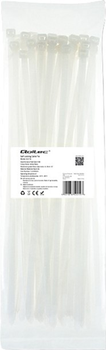 Кабельні стяжки Qoltec Nylon UV 7.2 x 350 мм 50 шт White (5901878522197)