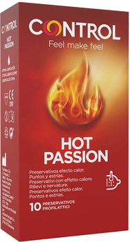 Презервативи Control Hot Passion Condoms Warming Effect 10 шт. (8411134140692)