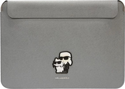 Чохол для ноутбука Karl Lagerfeld Saffiano Karl Choupette KLCS14SAKCPMG 14" Silver (3666339126650)