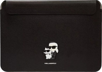 Pokrowiec na laptopa Karl Lagerfeld Saffiano Karl Choupette KLCS14SAKCPMK 14" Czarny (3666339124205)