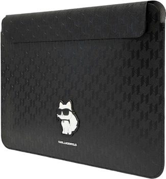 Pokrowiec na laptopa Karl Lagerfeld Saffiano Monogram Choupette KLCS14SAKHPCK 14" Czarny (3666339170561)