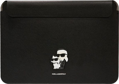 Pokrowiec na laptopa Karl Lagerfeld Saffiano Karl Choupette KLCS16SAKCPMK 16" Czarny (3666339124212)