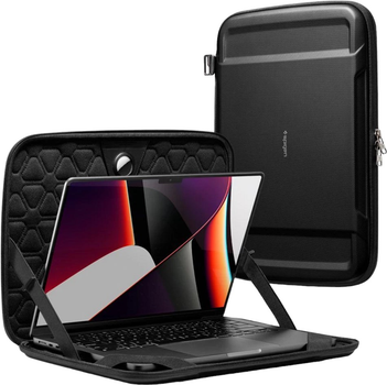 Pokrowiec na laptopa Spigen Rugged Armor Pro Pouch AFA04270 do MacBook Pro 14" Czarny (8809811858433)