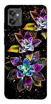 TPU чохол Demsky Flowers on black для Motorola Moto G32
