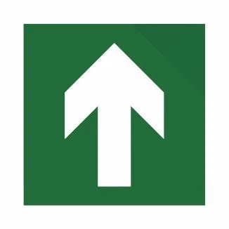 Табличка напрямок стрілка вверх 15*15 см. ПВХ