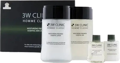Набор косметики для лица 3W Clinic Homme Classic Moisturizing Freshness Essentia 2 Items Set (8809180014829)