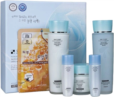 Набор косметики для лица 3W Clinic Excellent White Skin Care Set (8809317286631)