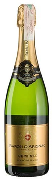 Вино игристое Baron d'Arignac Деми-Сек белое полусухое 0.75 л 11% (3500610033629)