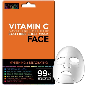 Maseczka do twarzy na tkaninie Beauty Face Intelligent Skin Therapy Express Neck Mask Vitamin C (5902431771144)