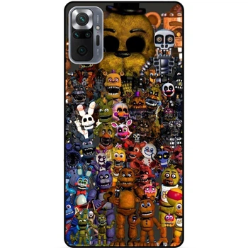 Чехол силиконовый бампер Candy для Xiaomi Redmi Note 10 Pro с рисунком Freddy Фредди Аниматроники