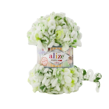 Пряжа для вязания Alize Puffy FINE Color 7627 фантазийная нить плюшевая