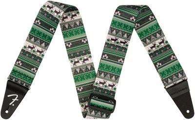 Ремень гитарный FENDER STRAP UGLY XMAS SWEATER GREEN