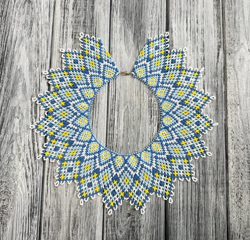 Традиционная украинская силянка из чешского бисера HatynkaUA Traditional ручной работы к вышиванке (SUN999_45)