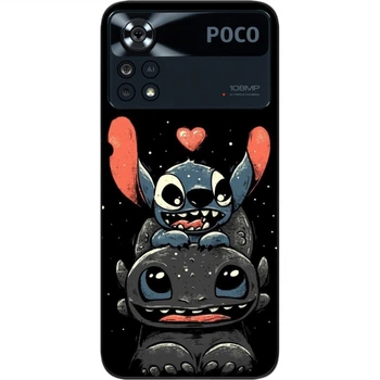 Силіконовий чохол бампер SMTT для Xiaomi Poco X4 Pro 5G з картинкою Беззубик та Стич