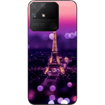 Силиконовый чехол SMTT для Realme Narzo 50A с картинкой Париж ночью