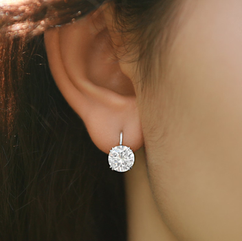 Срібні сережки з фіанітами (АРТ. № 6173W) Dadiverin Jewelry