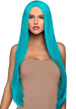 Парик для сексуальных игр длинный Leg Avenue бирюзовый