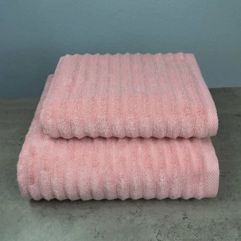 Набор махровых полотенец Зеро Твист 2шт GM Textile 50x90см, 70x140см 550г/м2 (Розовый)