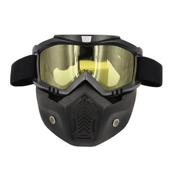Маска очки для защиты лица и глаз (желтое стекло)