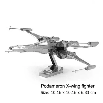 3D металевий пазл Star Wars - Poe Damerons X-Wing Fighter