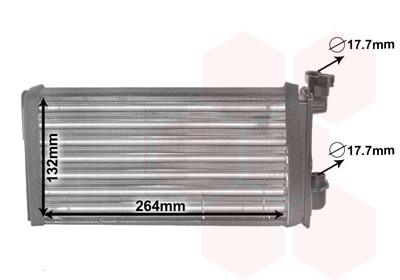 Радіатор пічки опалювач (264x132x42) BMW 3 (E30), Z1 1.6-2.7 09.83-06.94