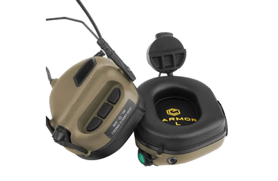 Навушники активні EARMOR M31H тактичні з кріпленням на шолом