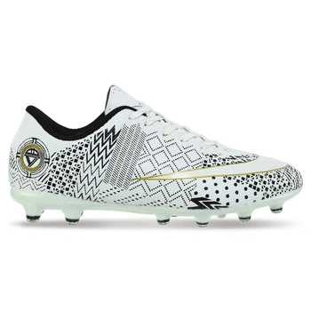 Бутсы футбольные детские Zelart 757-1 размер 40 White-Black-Gold