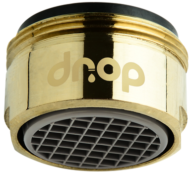 Водозберігаючий аератор DROP CL24-GLD для змішувача - Економія 58%, зовнішня М 24 мм, золотий