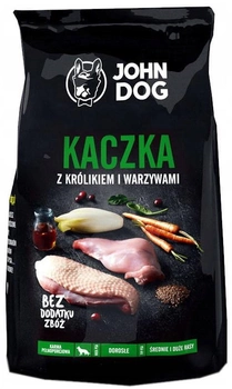 Sucha karma dla psów srednich i duzych ras John Dog Premium Kaczka z krolikiem 3 kg (5903246842104)