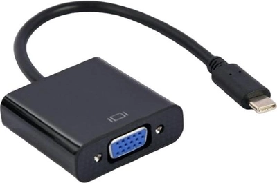 Kabel Cablexpert USB Type-C-VGA 0.15 m Czarny (8716309124102)