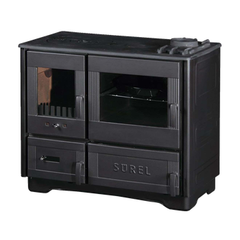 Печь-камин отопительно-варочная Duval EK-5136BL (BLACK EDITION)