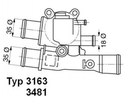 Термостат WAHLER 316388D Fiat Doblo 46522664, 46776217