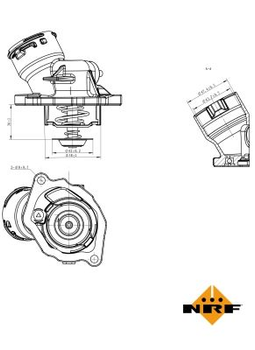 Термостат NRF 725023 Mercedes Sprinter, E-Class, S-Class, G-Class, GL-Class, Vito, M-Class A2732000215, A2722000515