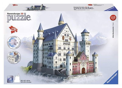 Puzzle klasyczne Ravensburger Zamek Neuschwanstein 37 x 27 cm 216 elementów (4005556125739)