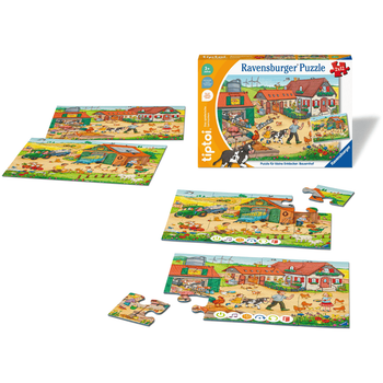 Набір пазлів Ravensburger tiptoi для маленьких дослідників Зоопарк 20 x 14 см 2 х 12 елементів (4005556001385)