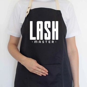 Фартук с надписью Lash master №2 (черный)