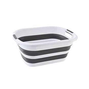 Ведро складное MVM BIN-18 26L Бело/серое (BIN-18 26L WHITE/GRAY)