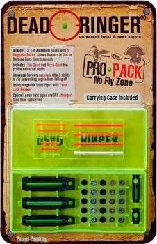 Набор мушек (5 шт.) Dead Ringer Pro-Pack. 10 цветных вставок. Кейс для хранения