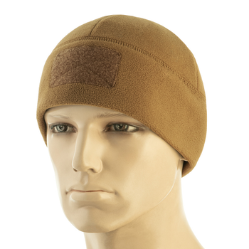 M-Tac шапка Watch Cap Elite флис (320г/м2) с липучкой Coyote Brown, военная шапка койот, теплая мужская шапка