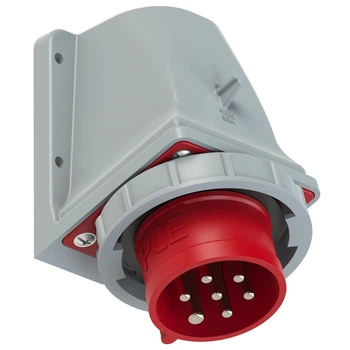 Вилка настінна 16A/400V/6P+E/IP67 виробник PCE 5172-6kv