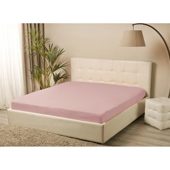 Простынь трикотажная на резинке Iris Home Пудра 160*200+25 (svt-2000022307147)