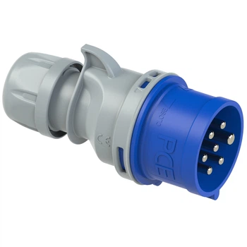Вилка кабельна 16А/230V/6P+E/IP44 виробник PCE 017-9v