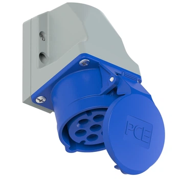 Настінна розетка 16А/230V/6P+E/IP44 виробник PCE 117-9v