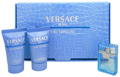 Набір Versace Man Eau Fraiche Туалетна вода 5 мл + Гель для душу 25 мл + Бальзам після гоління 25 мл (8011003810468)
