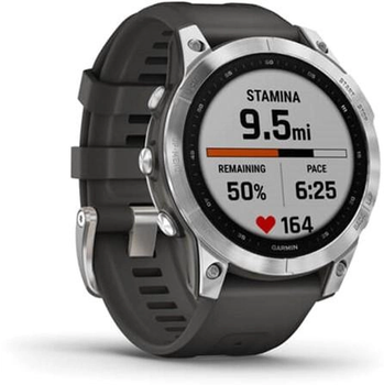 Спортивний годинник Garmin Fenix 7 Silver with Graphite Band (010-02540-00/01)