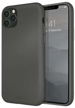 Панель Uniq Lino Hue для Apple iPhone 11 Pro Max Moss grey (8886463671443)